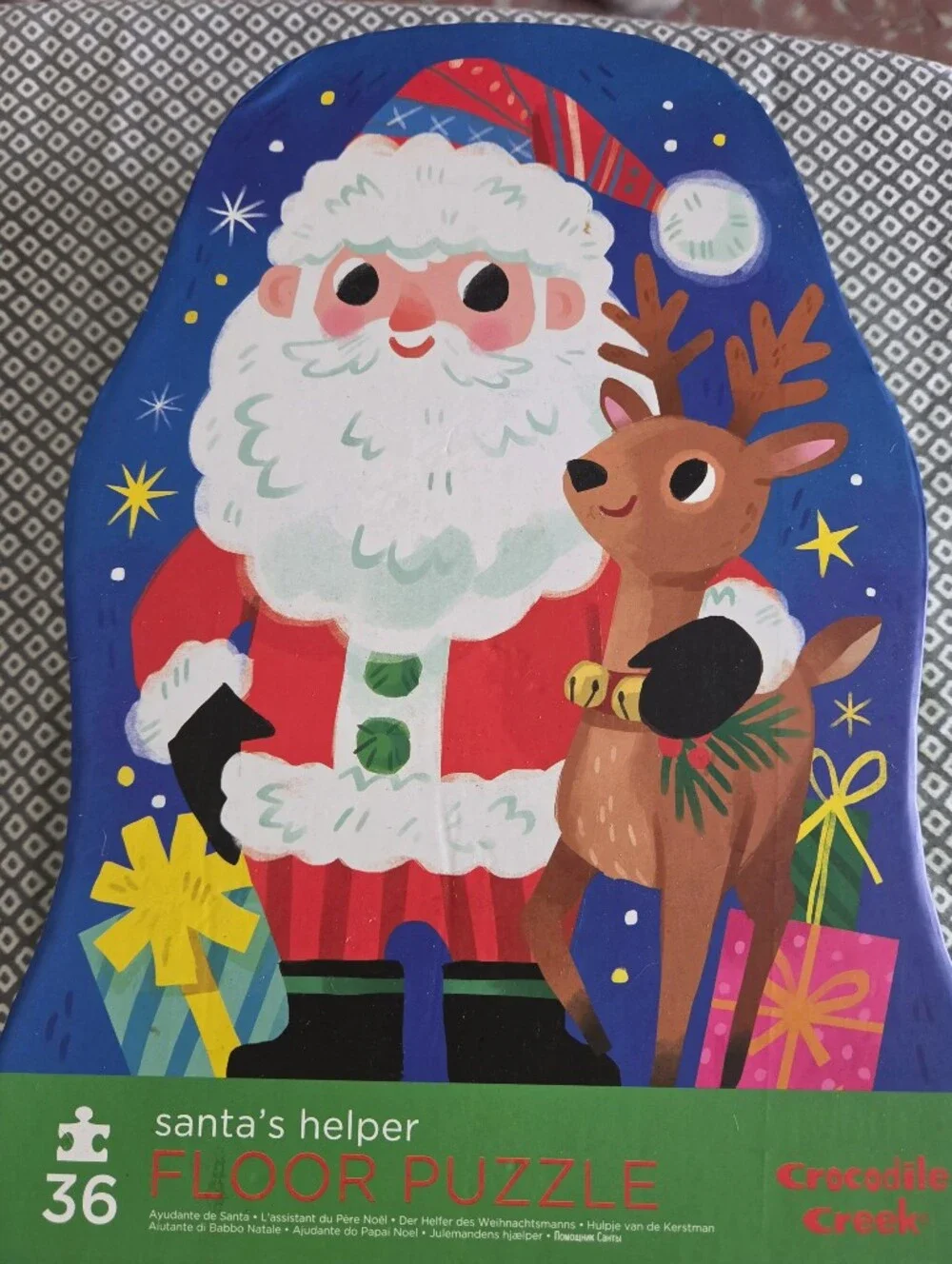 NEW Crocodile Creek Santa's Helper 36-Piece Floor Puzzle | Sealed Christmas Kids
